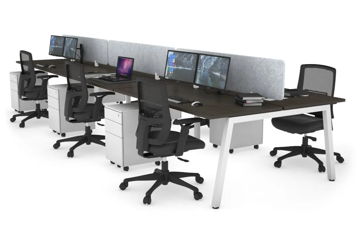 Quadro 6 Person Office Workstation [1200L x 700W]