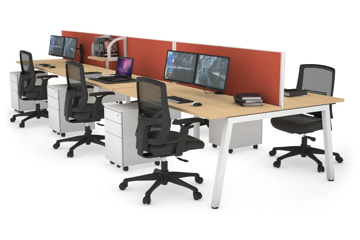 Quadro 6 Person Office Workstation [1200L x 700W]