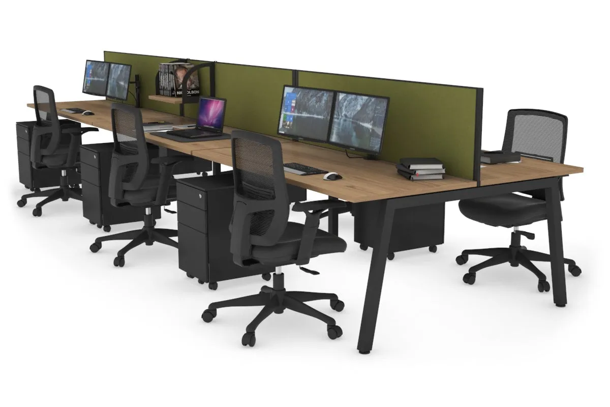 Quadro 6 Person Office Workstation [1200L x 700W]