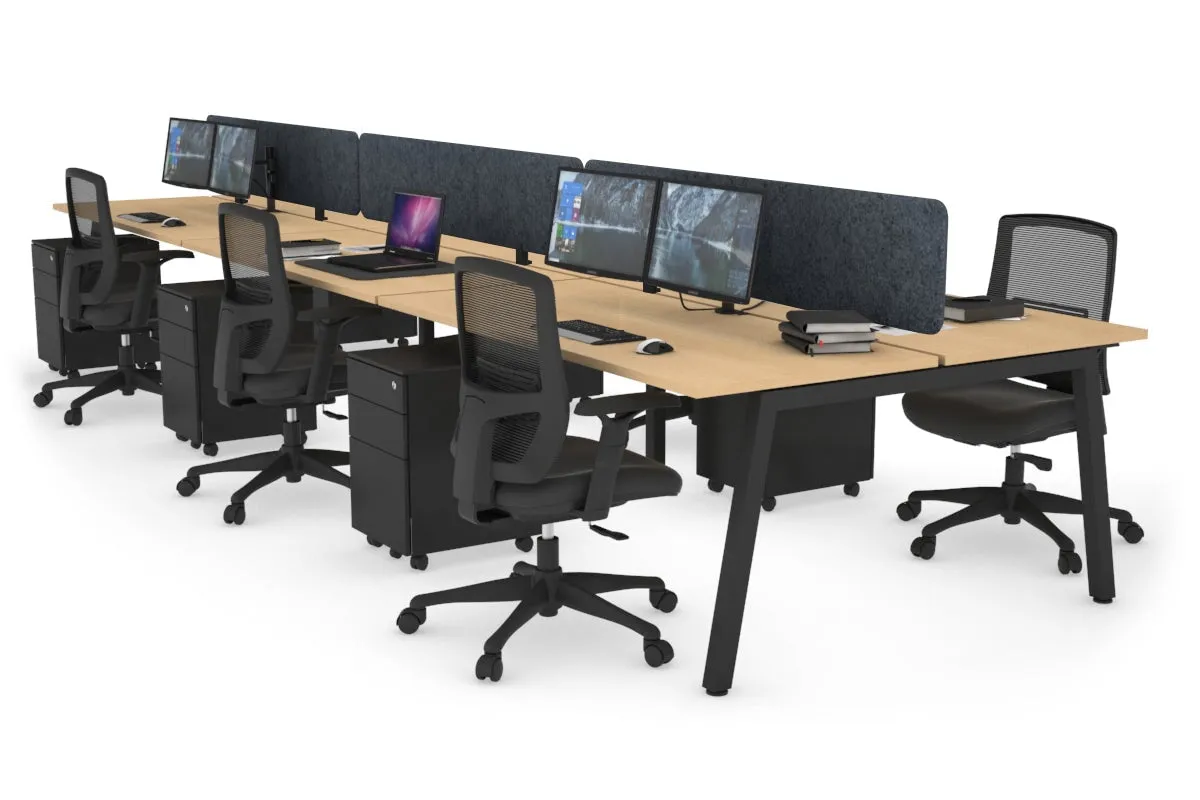 Quadro 6 Person Office Workstation [1200L x 700W]