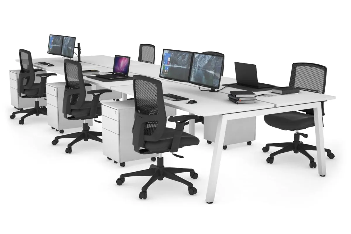 Quadro 6 Person Office Workstation [1200L x 700W]