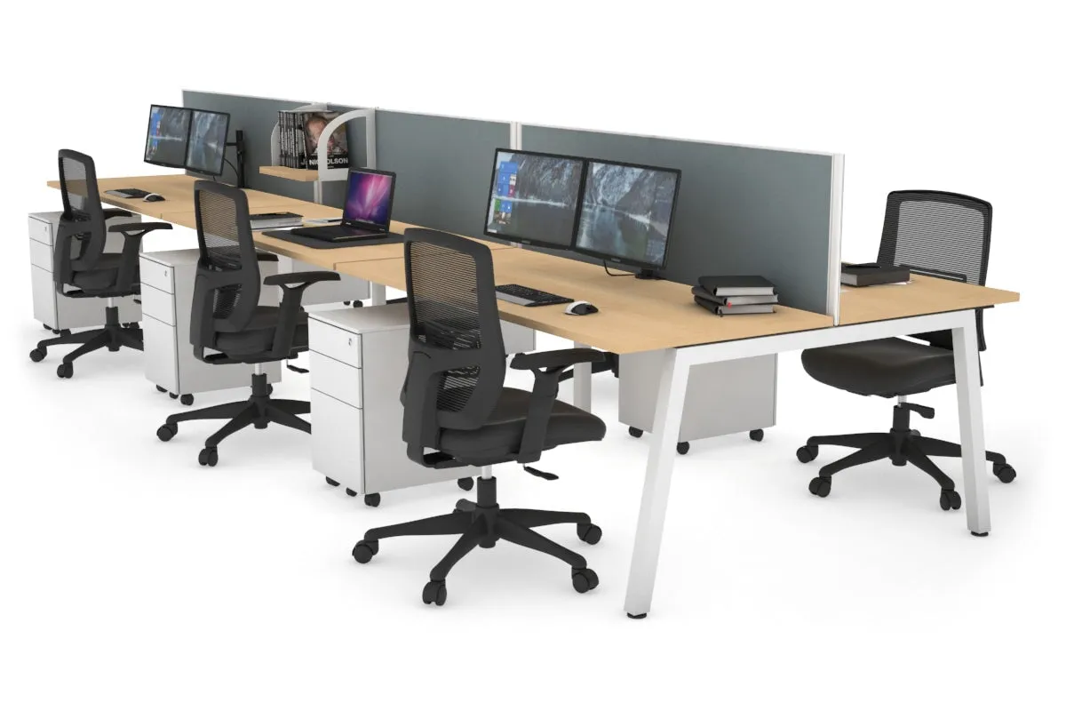 Quadro 6 Person Office Workstation [1200L x 700W]