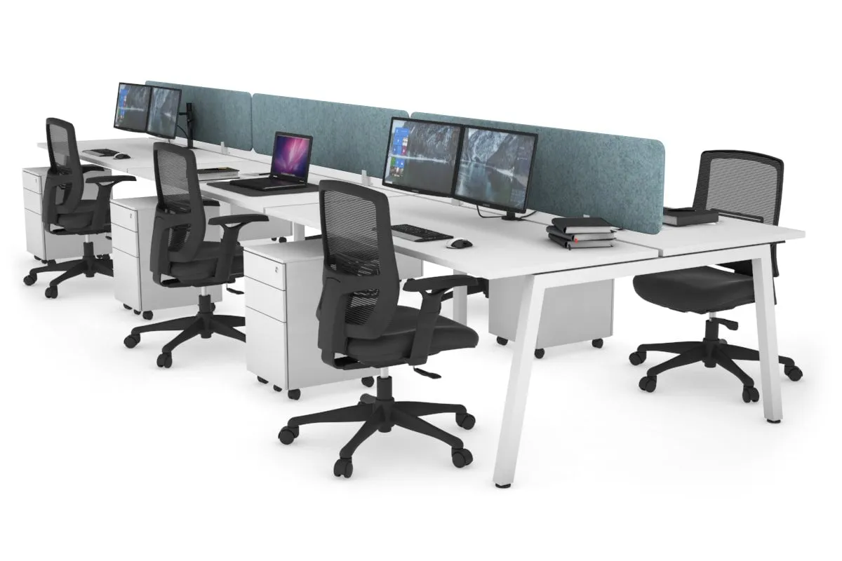 Quadro 6 Person Office Workstation [1200L x 700W]