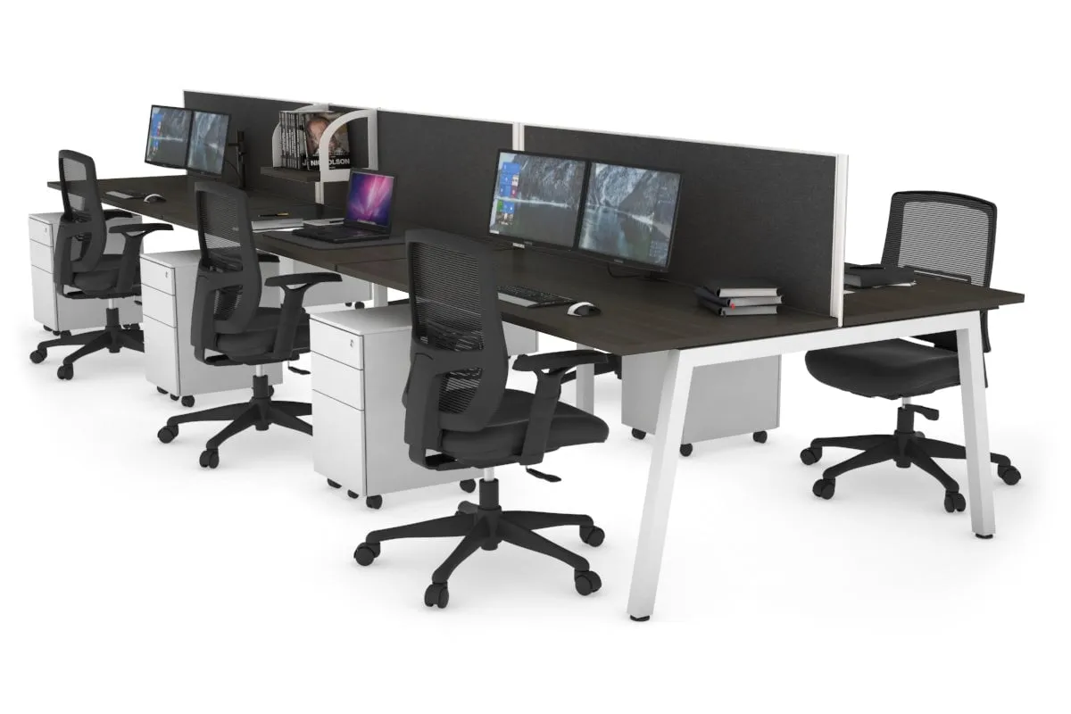 Quadro 6 Person Office Workstation [1200L x 700W]