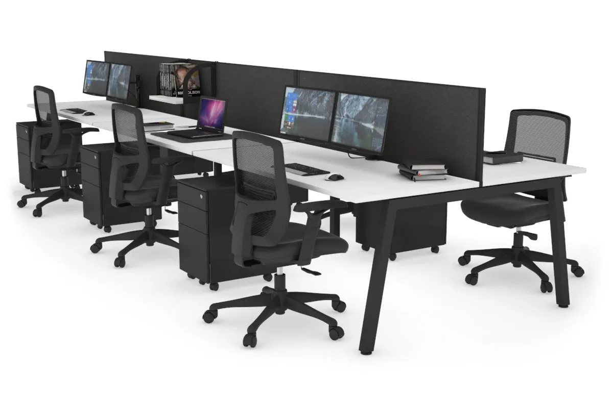 Quadro 6 Person Office Workstation [1200L x 700W]