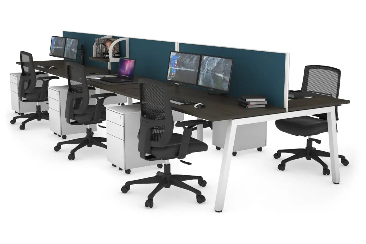 Quadro 6 Person Office Workstation [1200L x 700W]