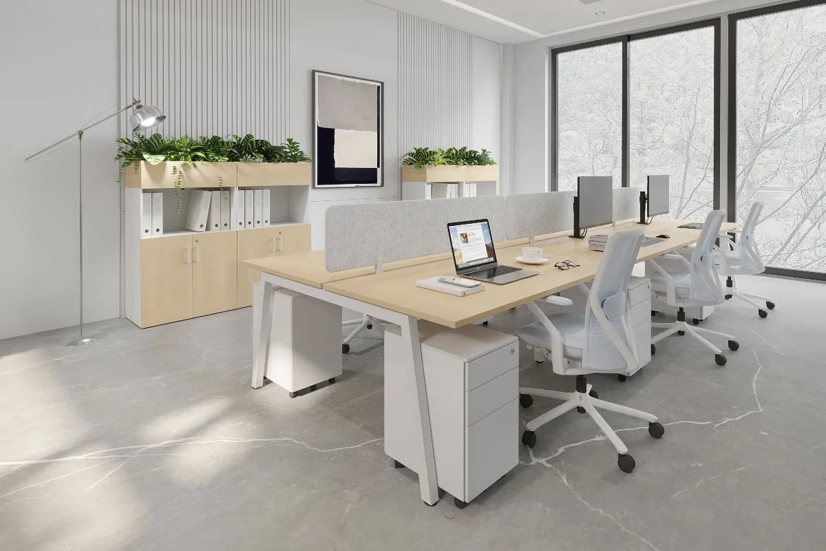 Quadro 6 Person Office Workstation [1200L x 700W]