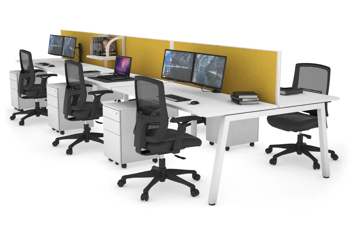 Quadro 6 Person Office Workstation [1200L x 700W]