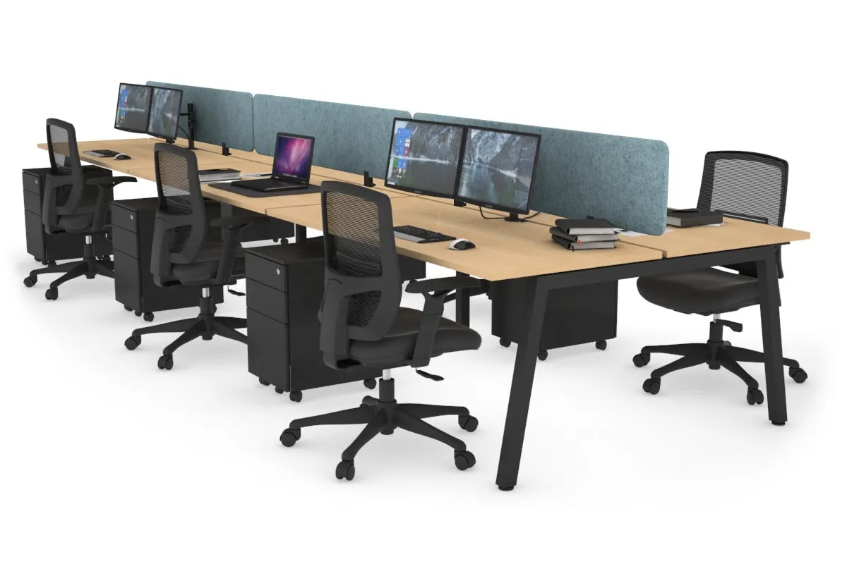 Quadro 6 Person Office Workstation [1200L x 700W]