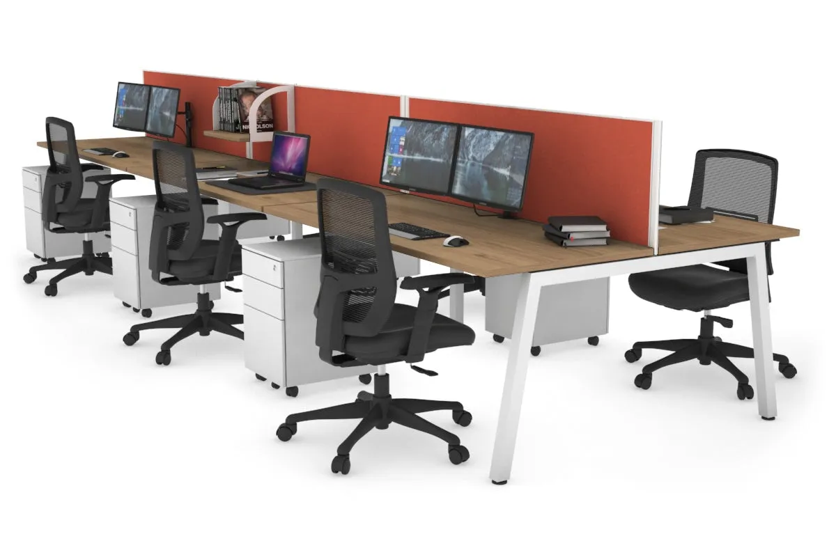 Quadro 6 Person Office Workstation [1200L x 700W]