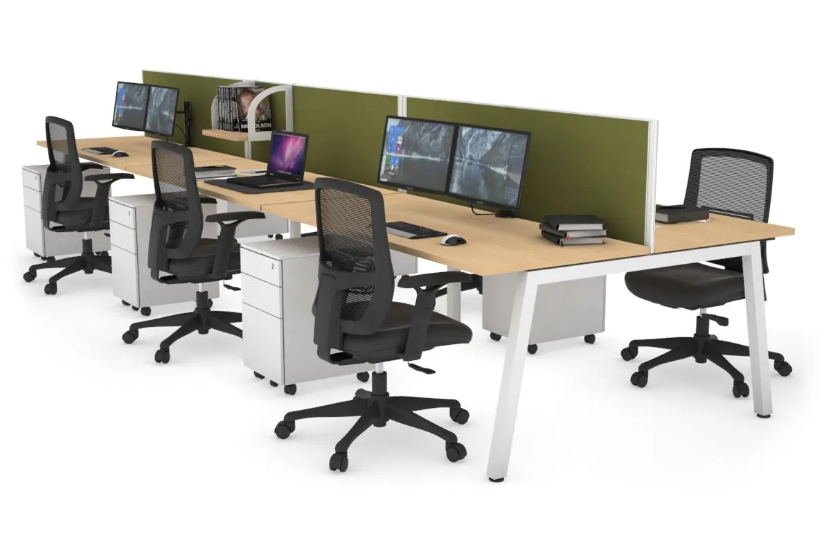Quadro 6 Person Office Workstation [1200L x 700W]