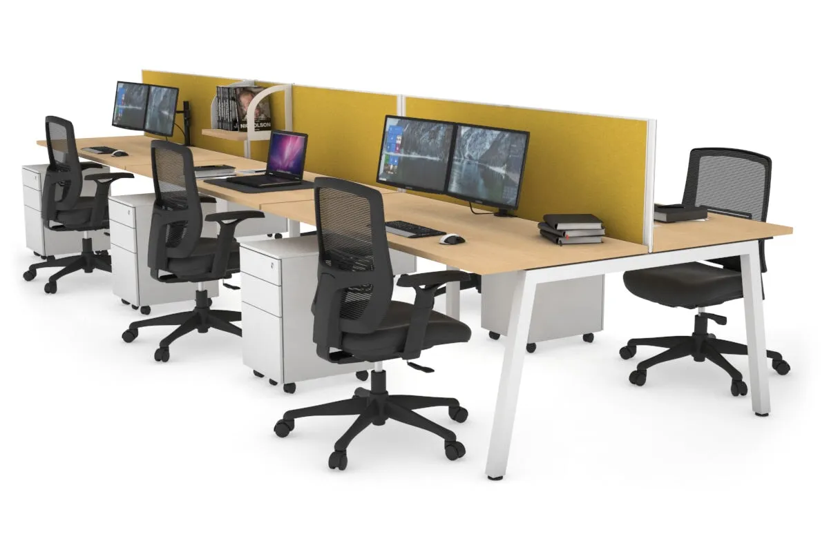 Quadro 6 Person Office Workstation [1200L x 700W]