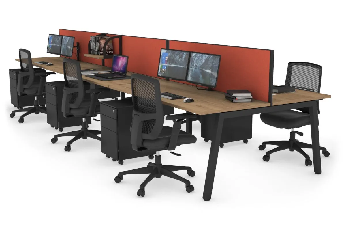 Quadro 6 Person Office Workstation [1200L x 700W]