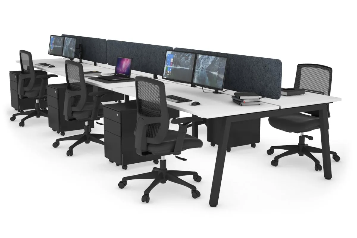 Quadro 6 Person Office Workstation [1200L x 700W]