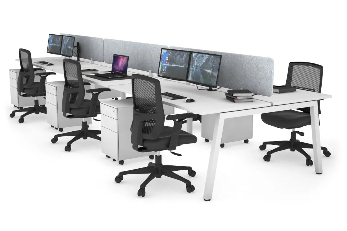 Quadro 6 Person Office Workstation [1200L x 700W]