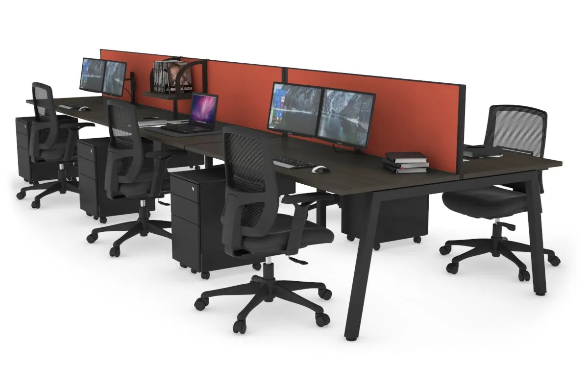 Quadro 6 Person Office Workstation [1200L x 700W]