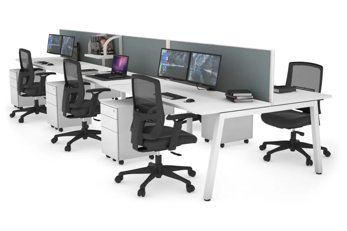 Quadro 6 Person Office Workstation [1200L x 700W]