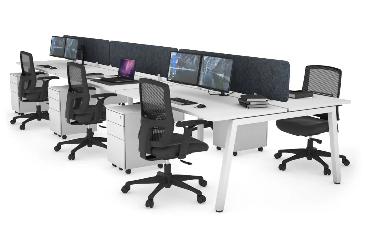 Quadro 6 Person Office Workstation [1200L x 700W]