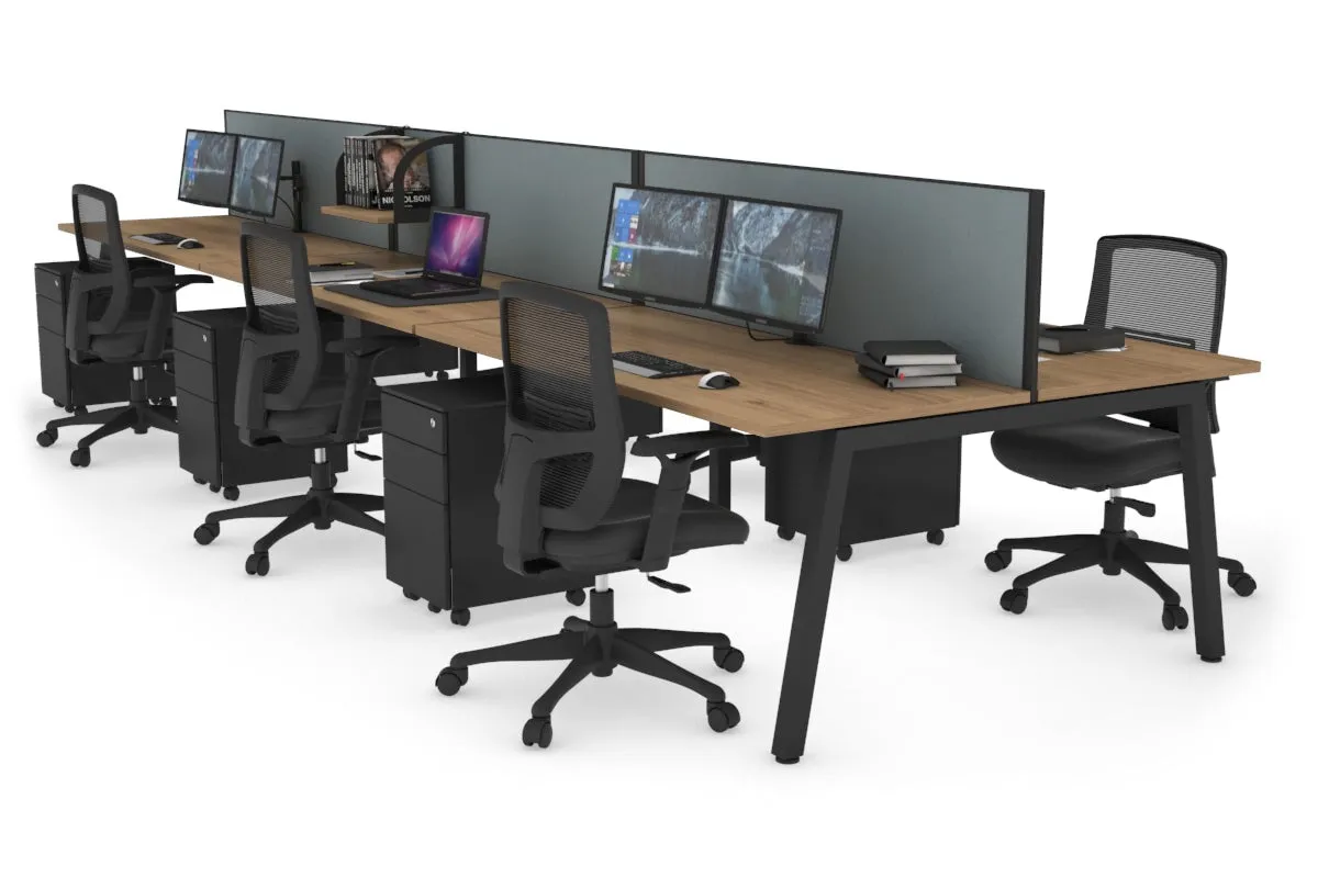 Quadro 6 Person Office Workstation [1200L x 700W]