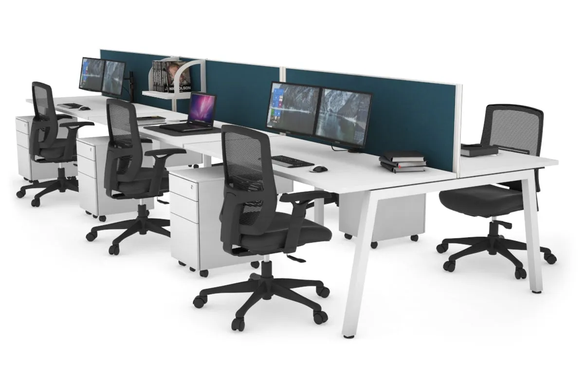Quadro 6 Person Office Workstation [1200L x 700W]
