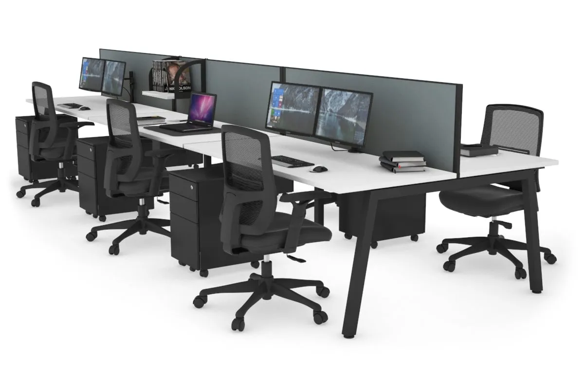 Quadro 6 Person Office Workstation [1200L x 700W]