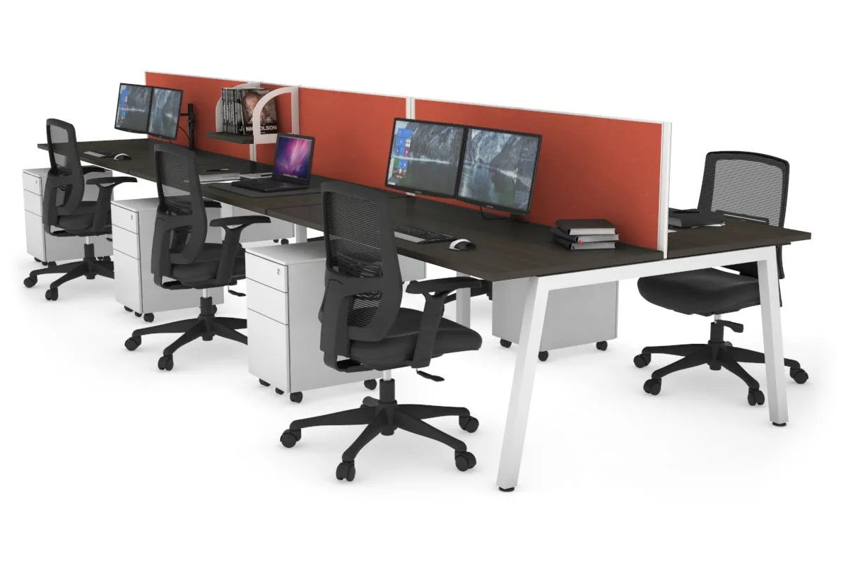 Quadro 6 Person Office Workstation [1200L x 700W]