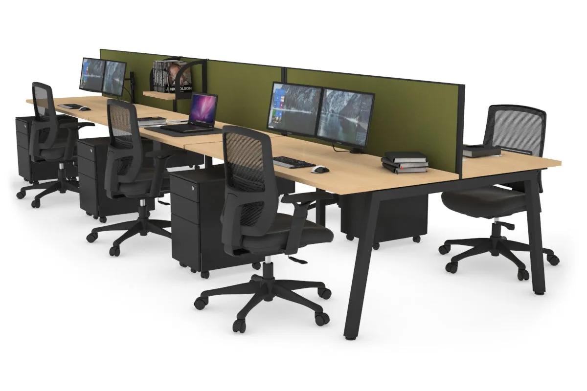 Quadro 6 Person Office Workstation [1200L x 700W]