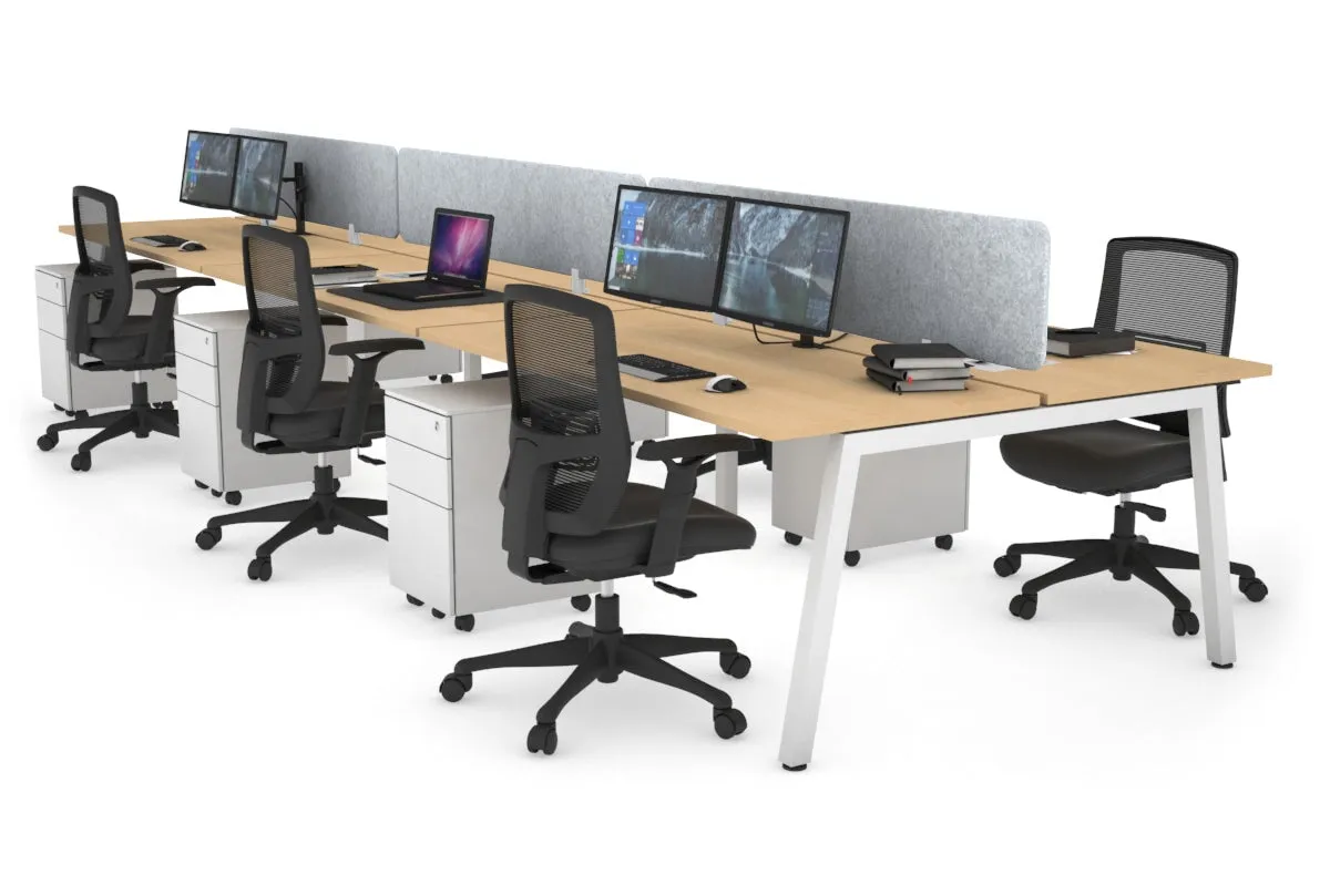 Quadro 6 Person Office Workstation [1200L x 700W]