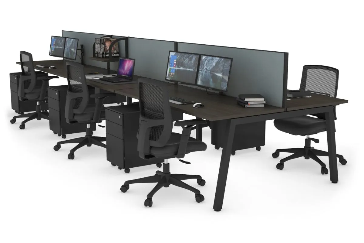 Quadro 6 Person Office Workstation [1200L x 700W]
