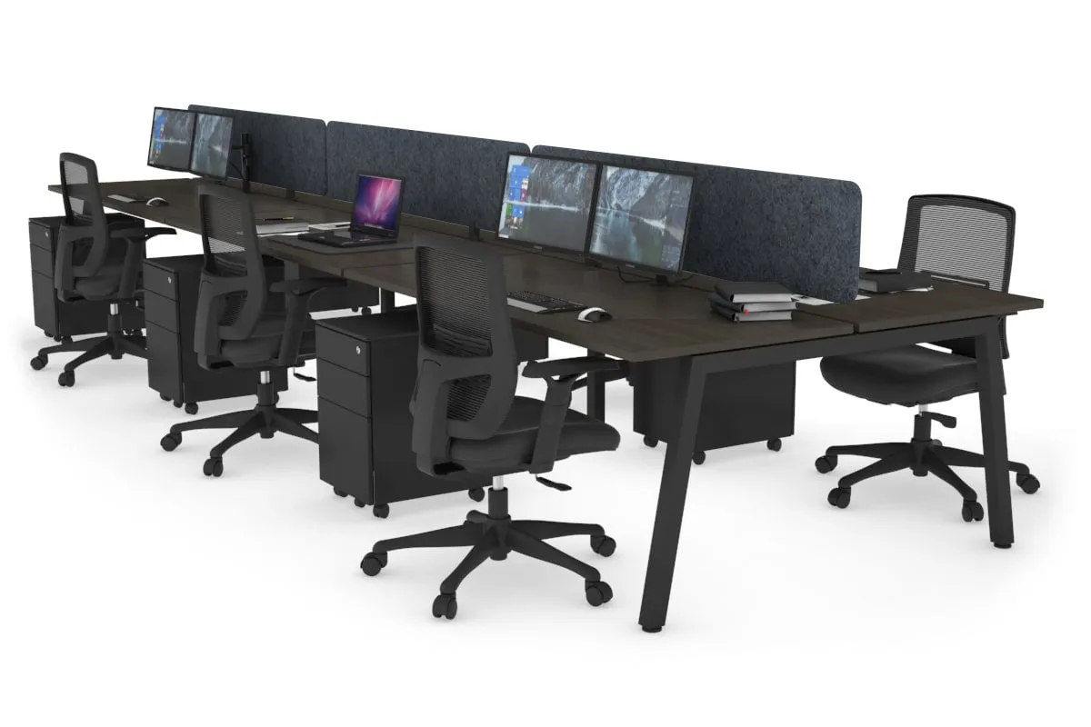 Quadro 6 Person Office Workstation [1200L x 700W]