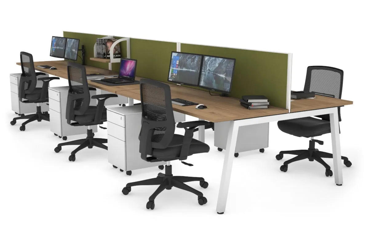 Quadro 6 Person Office Workstation [1200L x 700W]