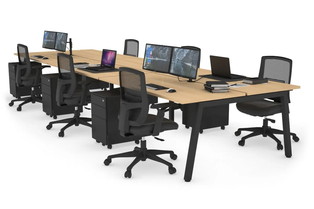 Quadro 6 Person Office Workstation [1200L x 700W]