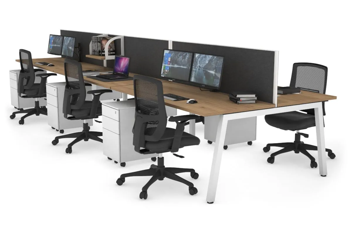 Quadro 6 Person Office Workstation [1200L x 700W]