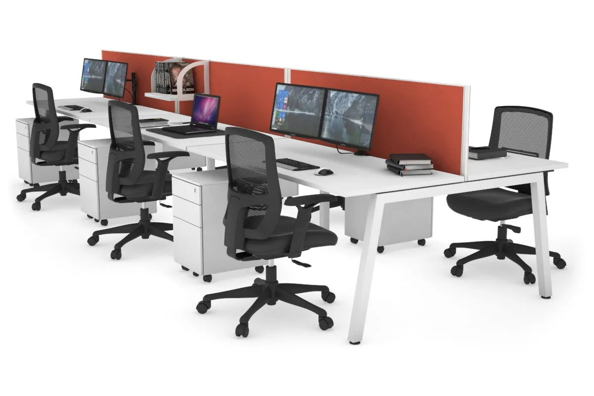 Quadro 6 Person Office Workstation [1200L x 700W]