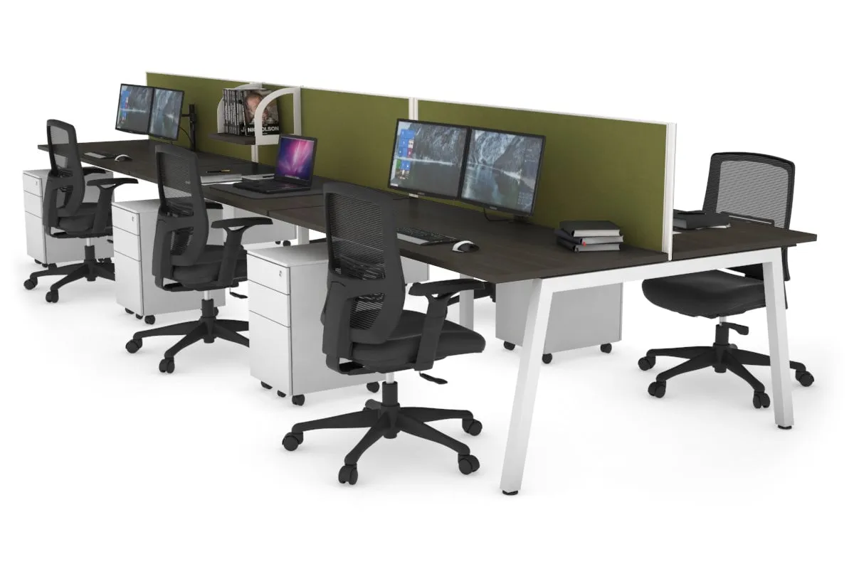 Quadro 6 Person Office Workstation [1200L x 700W]