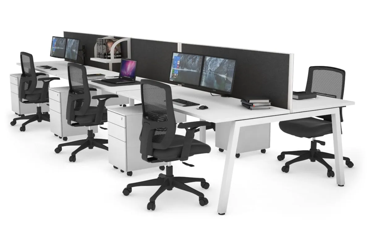 Quadro 6 Person Office Workstation [1200L x 700W]