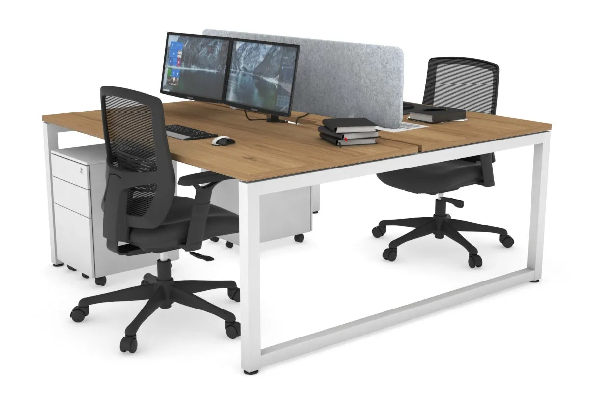 Quadro Loop Legs 2 Person Office Workstation [1800L x 800W with Cable Scallop]
