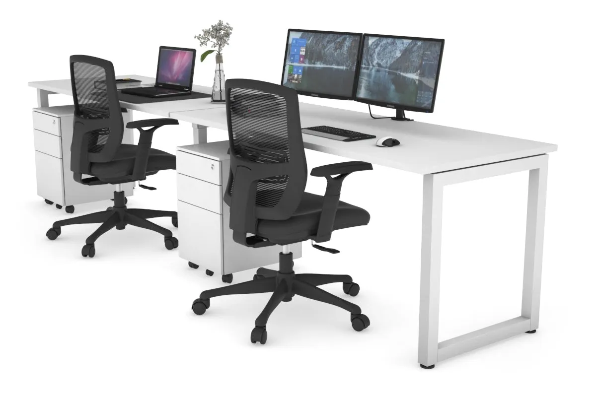 Quadro Loop Legs 2 Person Run Office Workstation [1800L x 700W]