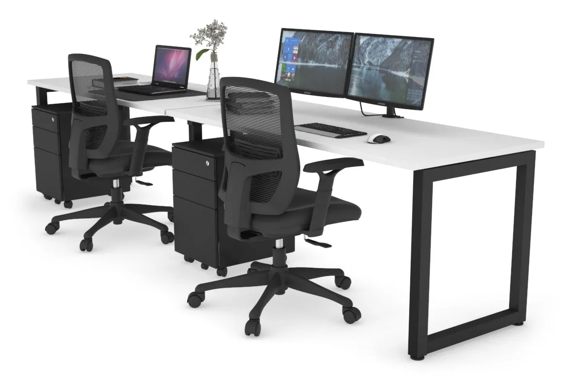 Quadro Loop Legs 2 Person Run Office Workstation [1800L x 700W]