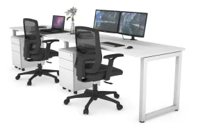Quadro Loop Legs 2 Person Run Office Workstation [1800L x 700W]
