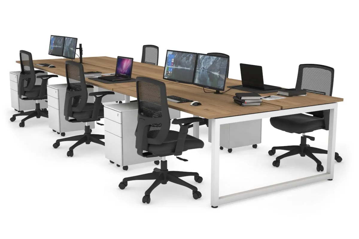 Quadro Loop Legs 6 Person Office Workstation [1400L x 700W]