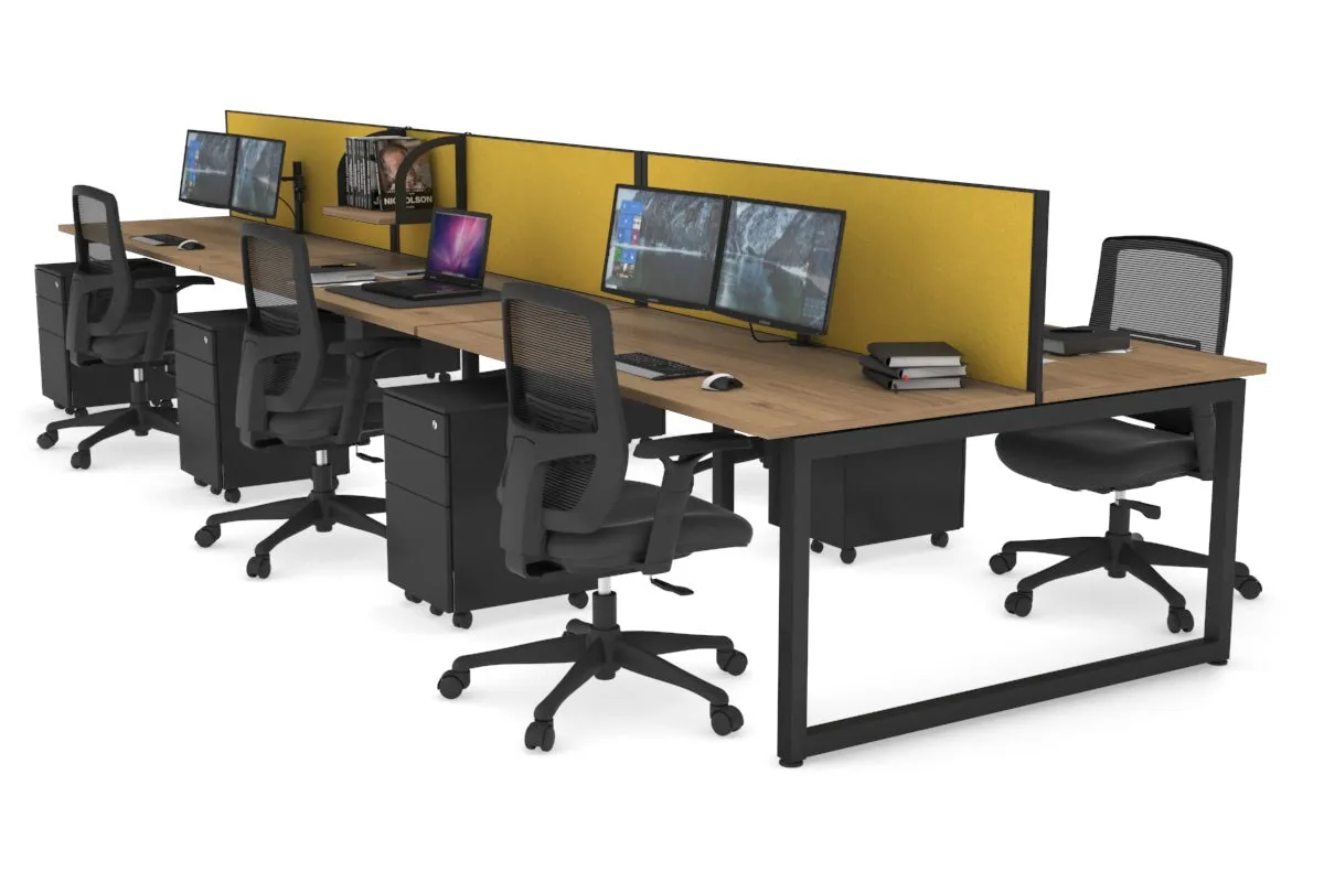 Quadro Loop Legs 6 Person Office Workstation [1400L x 700W]