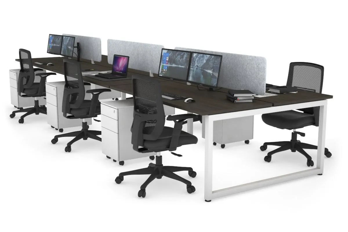 Quadro Loop Legs 6 Person Office Workstation [1400L x 700W]