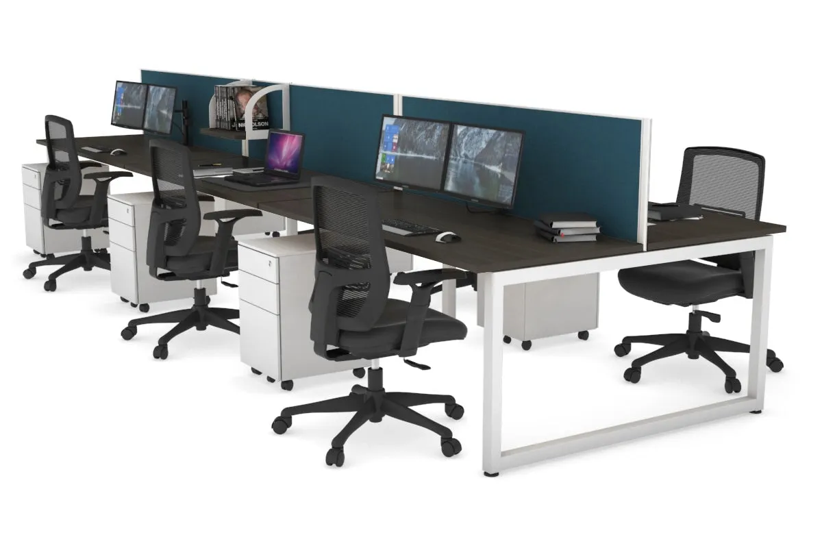 Quadro Loop Legs 6 Person Office Workstation [1400L x 700W]