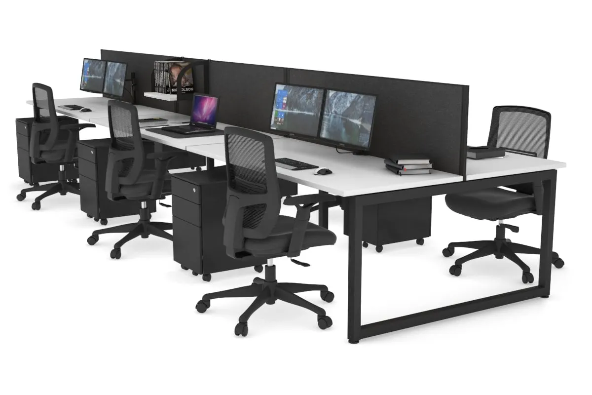 Quadro Loop Legs 6 Person Office Workstation [1400L x 700W]