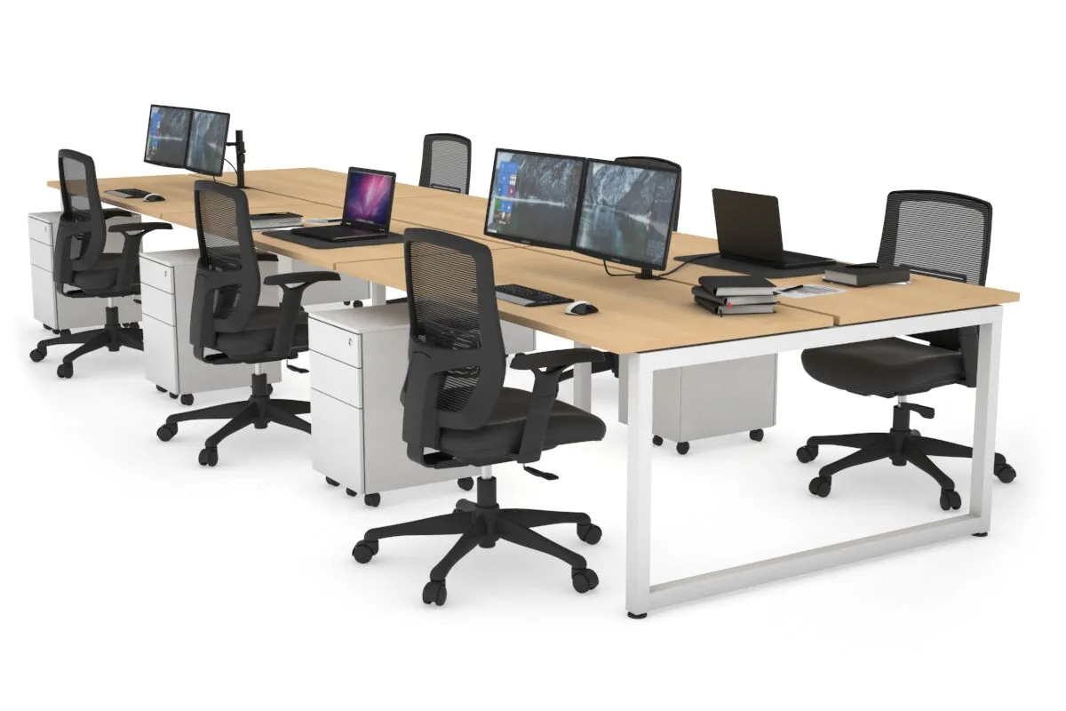 Quadro Loop Legs 6 Person Office Workstation [1400L x 700W]