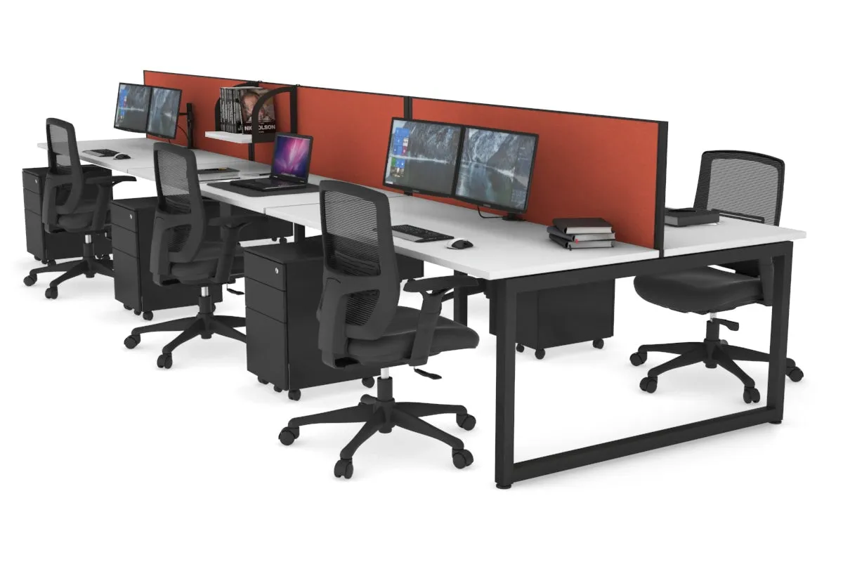 Quadro Loop Legs 6 Person Office Workstation [1400L x 700W]