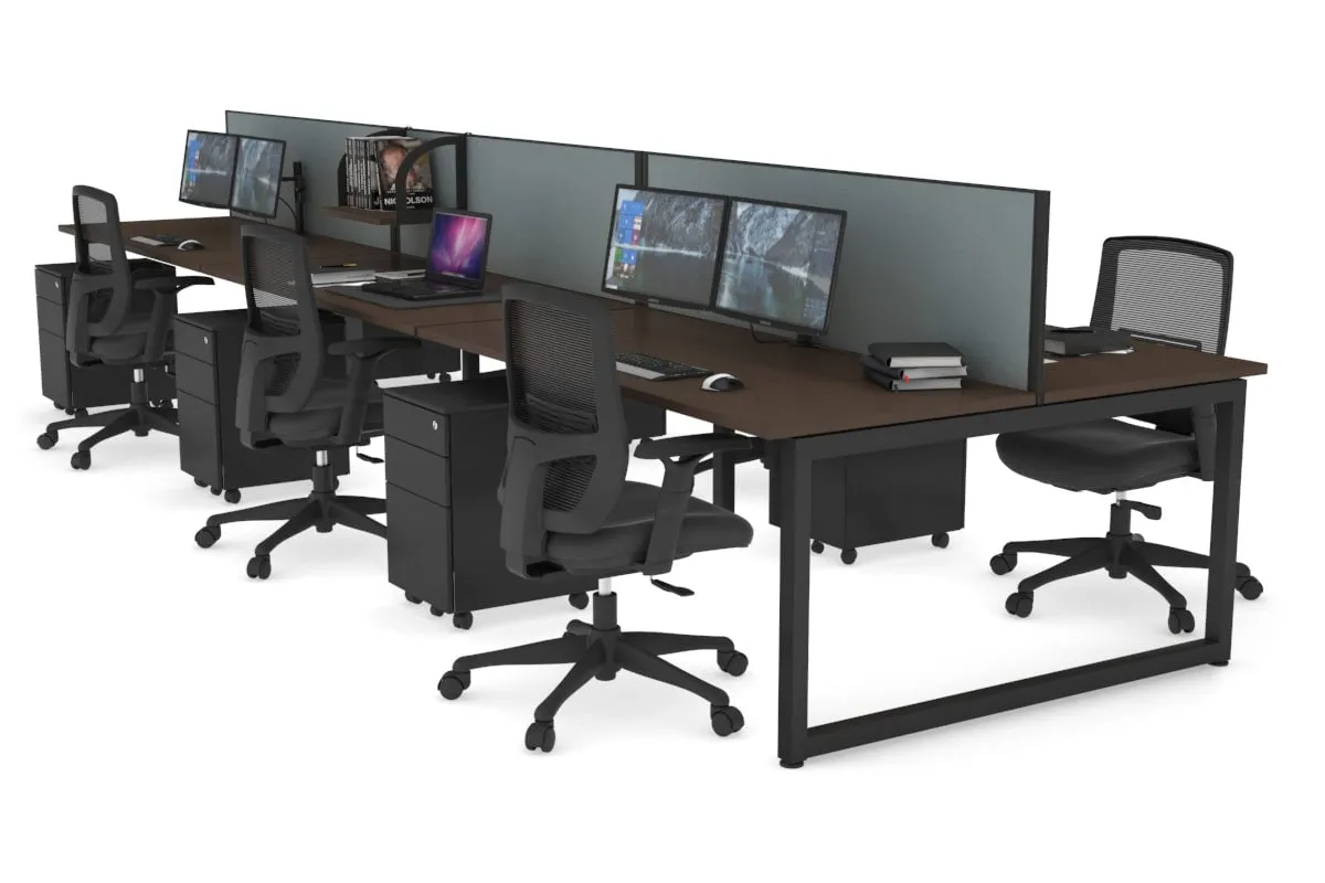 Quadro Loop Legs 6 Person Office Workstation [1400L x 700W]