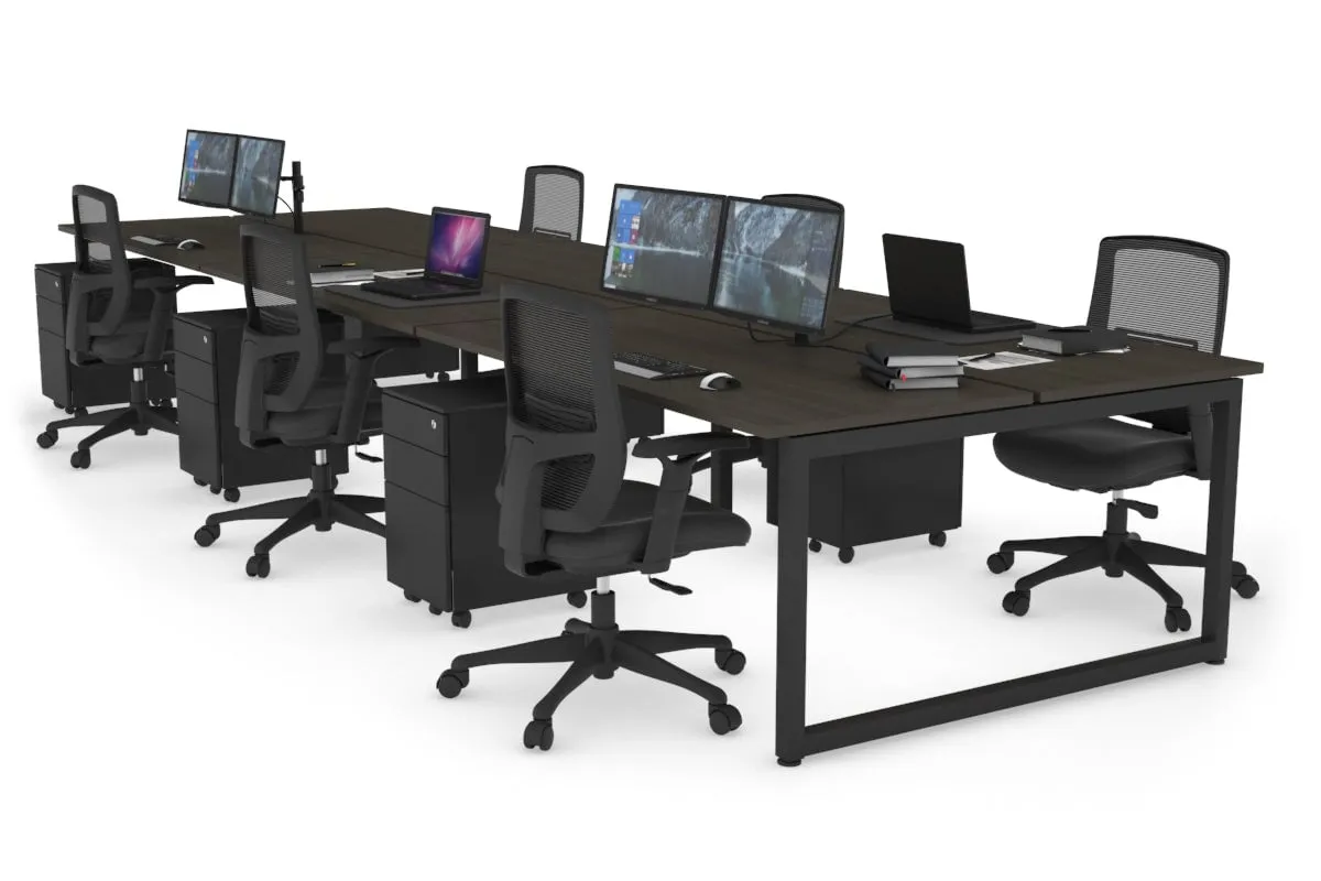 Quadro Loop Legs 6 Person Office Workstation [1400L x 700W]