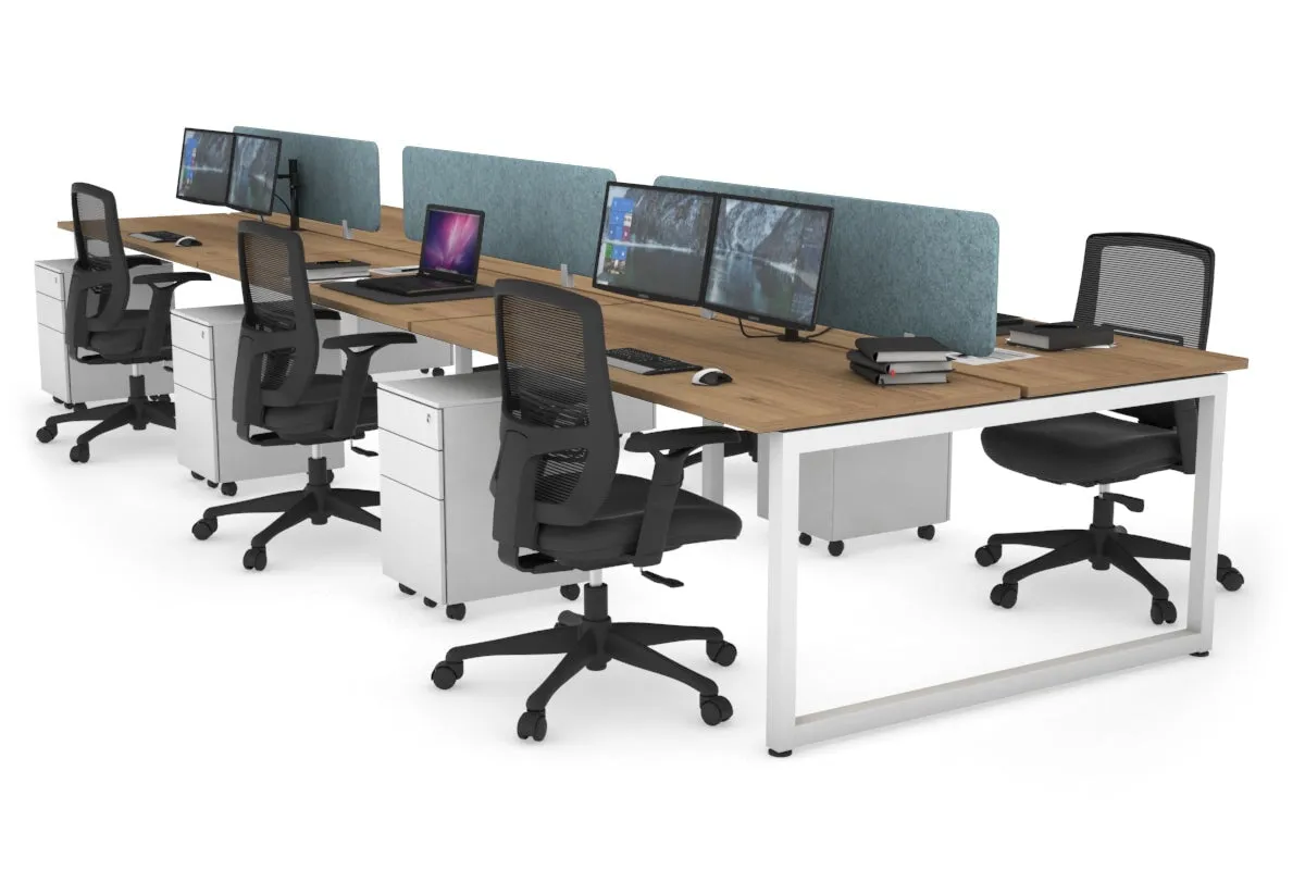 Quadro Loop Legs 6 Person Office Workstation [1400L x 700W]